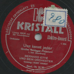 Bernhard Ett und sein Orchester, Gesang: Kurt Hardt -...