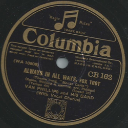 Van Phillips and his Band - Allways in all ways / Beyond the blue Horizon