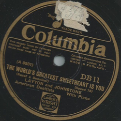 Layton and Johnstone - I may be wrong / The worlds greatest sweetheart is you