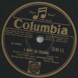 Layton and Johnstone - I may be wrong / The worlds greatest sweetheart is you