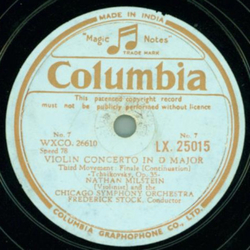 Nathan Milstein - Violin Concerto in D Major No.2 / No. 7 (Tchaikovsky, Op. 35)