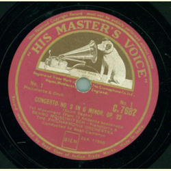 Benno Moiseiwitsch & The Philharmonia Orchestra by Basil Cameron - Concerto No. 2 in G Minor, Op. 22 (Saint Saens)  - Seite 1 und 6