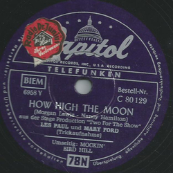 Les Paul und Mary Ford - How High The Moon / Mockin Bird Hill