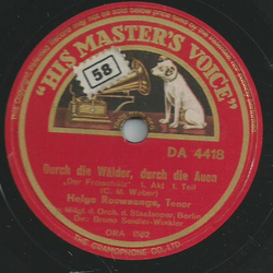 Helge Roswaenge - Durch die Wälder, durch die Auen (Weber...