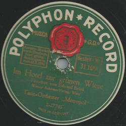Polyphon-Orchester - Die M�hle im Schwarzwald / Die Schmiede im Walde