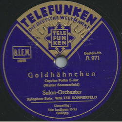 Salon-Orchester: Walter Sommerfeld - Goldhähnchen / Die lustigen Drei