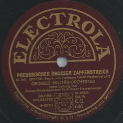 Grosses Militär-Orchester: Prof. Oskar Hackenberger -...