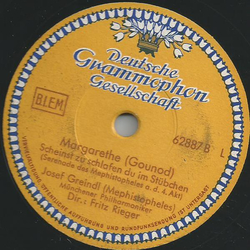 Josef Greindl - Margarethe (Gounod) - Ja, das Gold regiert die Welt/ Margarethe (Gounod) - Scheinst zu schlafen du im Stbchen