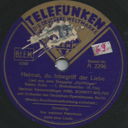 Karl Schmitt-Walter - Heimat, du Inbegriff der Liebe /...