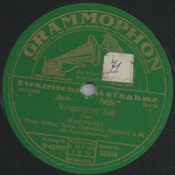 Franz Völker - Vergangene Zeit / Der schönste Augenblick