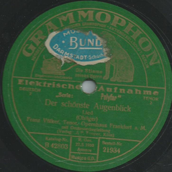 Franz V�lker - Vergangene Zeit / Der sch�nste Augenblick