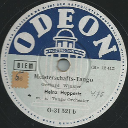 Heinz Huppertz mit seinem Tango-Orchester - Turnier-Tango / Meisterschafts-Tango