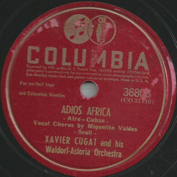 Xavier Cugat und sein Waldorf-Astoria Orchester - Adios Africa / Enlloro