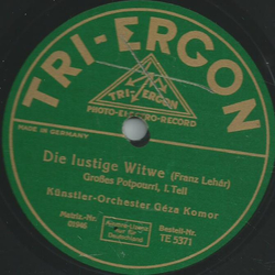 Knstler-Orchester Gza Komor - Die lustige Witwe Teil I und II