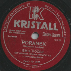 Emil Roósz mit seiner Künstler Kapelle - Poranek / Loin...