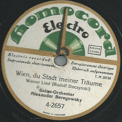Salon-Orchester Alexander Beregowsky - Wien, du Stadt meiner Trume / Ballgeflster