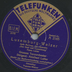 Adalbert Lutter mit seinem großen Tanz-Orchester -...