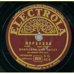 Barnabas von Geczy mit seinem Orchester - Hopsassa /...