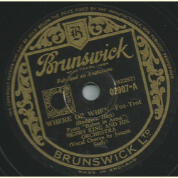 Henry King and his Orchestra - Where or when / The Lady...