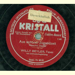 Willy Beyler, Tenor - Waldeslust / Aus schner Jugendzeit