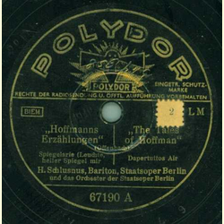 Heinrich Schlusnus - Hoffmanns Erzählungen / Faust