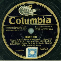 Organ Solo by Milton Charles -  Sonny Boy / Theres a rainbow  round my shoulder