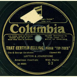 Layton & Johnstone - In Buenos Aires / That certain feeling 