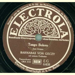 Barnabas von Geczy mit seinem Orchester - Tango Bolero / Victoria Regia