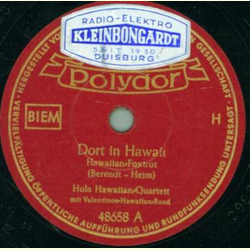 Hula Hawaiian Quartett - Dort in Hawaii / Mich ruft ein Lied der Liebe