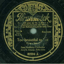 Sam Samsons-Orchester - Too beautiful to last / Minnie from Trinidad