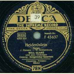 Golkowsky-Quartett - Heideröslein / Friesen-Mädel
