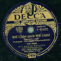 Will Glahé mit seinen Solisten - Will Glahé spielt Will Glahé