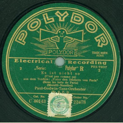 Paul Godwin-Tanz-Orchester - In Paris, in Paris sind die Mdels so s / Es ist nicht so