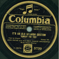 Jack Payne and his B.B.C. Dance Orchestra Directed by...