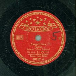 Heinz Woezel, Benny de Weille - Angelina / Mein...