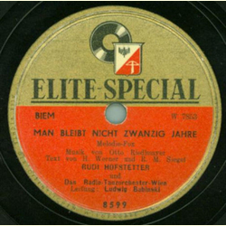 Rudi Hofstetter - Man bleibt nicht zwanzig Jahre /...