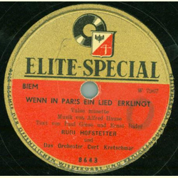 Rudi Hofstetter - Wenn in Paris ein Lied erklingt / Du...