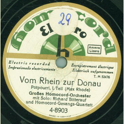 Großes-Homocord-Orchester mit Solo: Richard Bitterauf und...