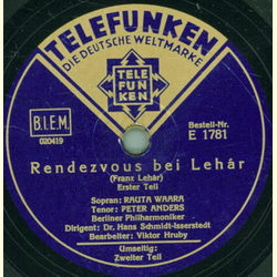 Rauta Waara, Peter Anders - Rendevous bei Lehr