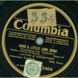 Layton and Johnstone - My Sin / Sing a little love song