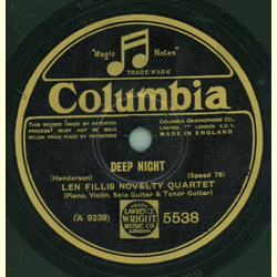 Len Fillis Novelty Quartet - Ill never ask for more / Deep night