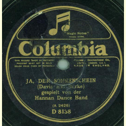 Columbia Dance Band - Wenn du mich sitzen lsst, fahr ich sofort nach Budapest / Mein Darling