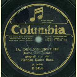 Columbia Dance Band - Wenn du mich sitzen l�sst, fahr ich sofort nach Budapest / Mein Darling