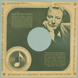 Original Telefunken Cover f�r 25er Schellackplatten A1 B