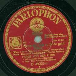 Die Metropol-Vokalisten, Horst von der Plaat - H�-o-hoh, alter Schimmel / Wenn ein Tag zu Ende geht