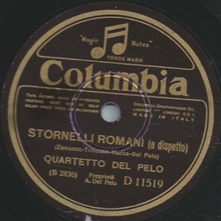 Quartetto del Pelo - Stornello Romani / I Tetti