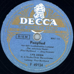 Lys Assia - Ponylied / O mein Papa