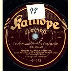 Großes Streich-Orchester: Karl Rockstroh - Geschichten aus dem Wiener Wald / Dorfschwalben aus Österreich
