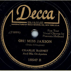 Charlie Barnet and his Orchestra - Washington Whirligig / Oh miss Jaxson