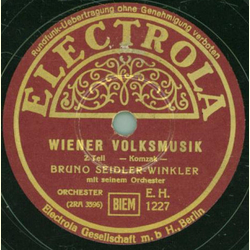 Bruno Seidler-Winkler - Wiener Volksmusik